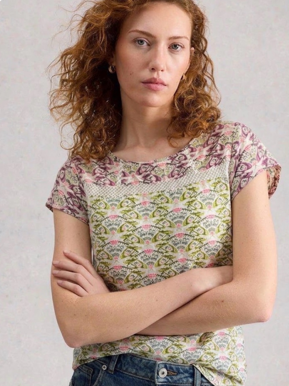 White Stuff Garden Party in July Top - Size Medium